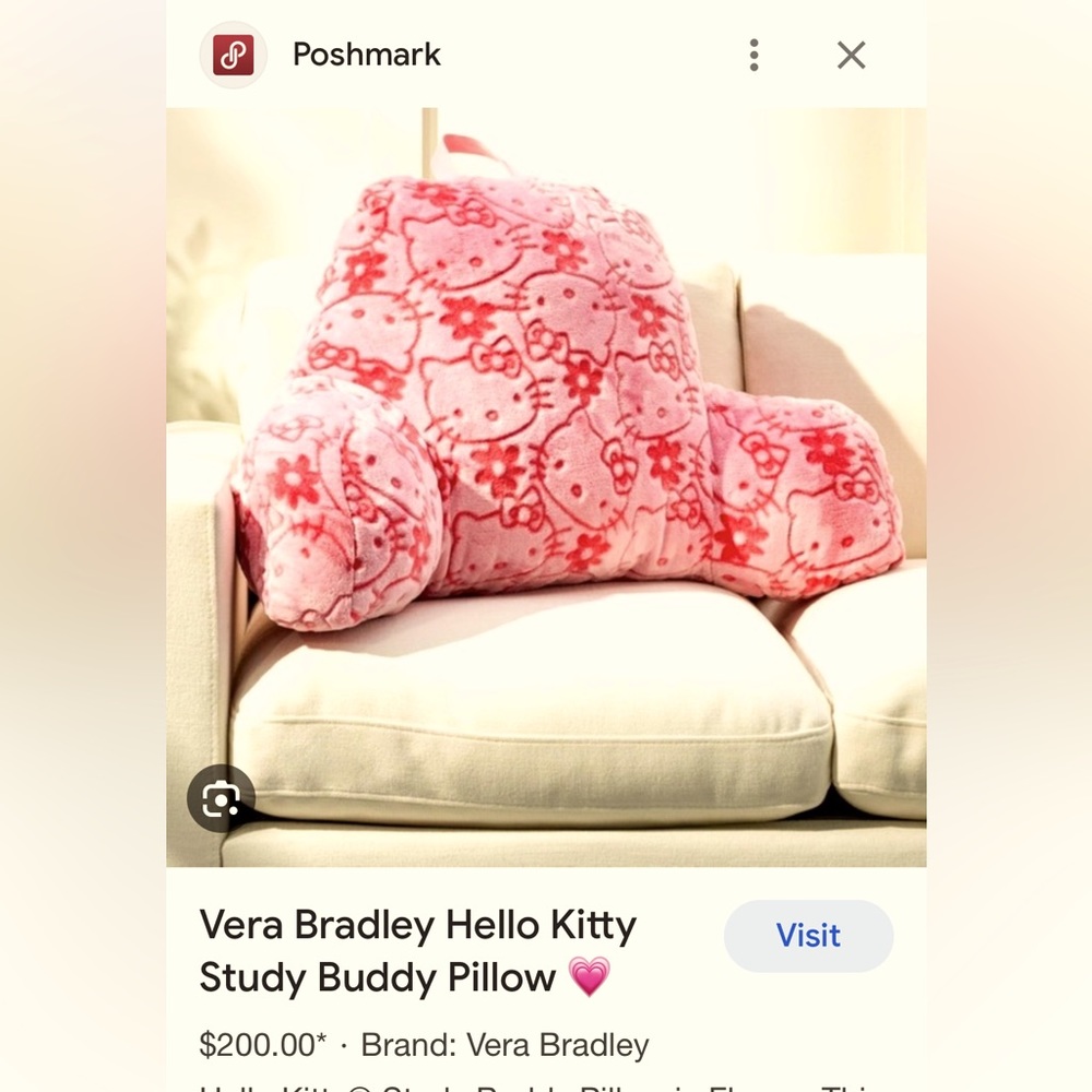 Vera Bradley x Hello Kitty study pillow sold out online and in-store